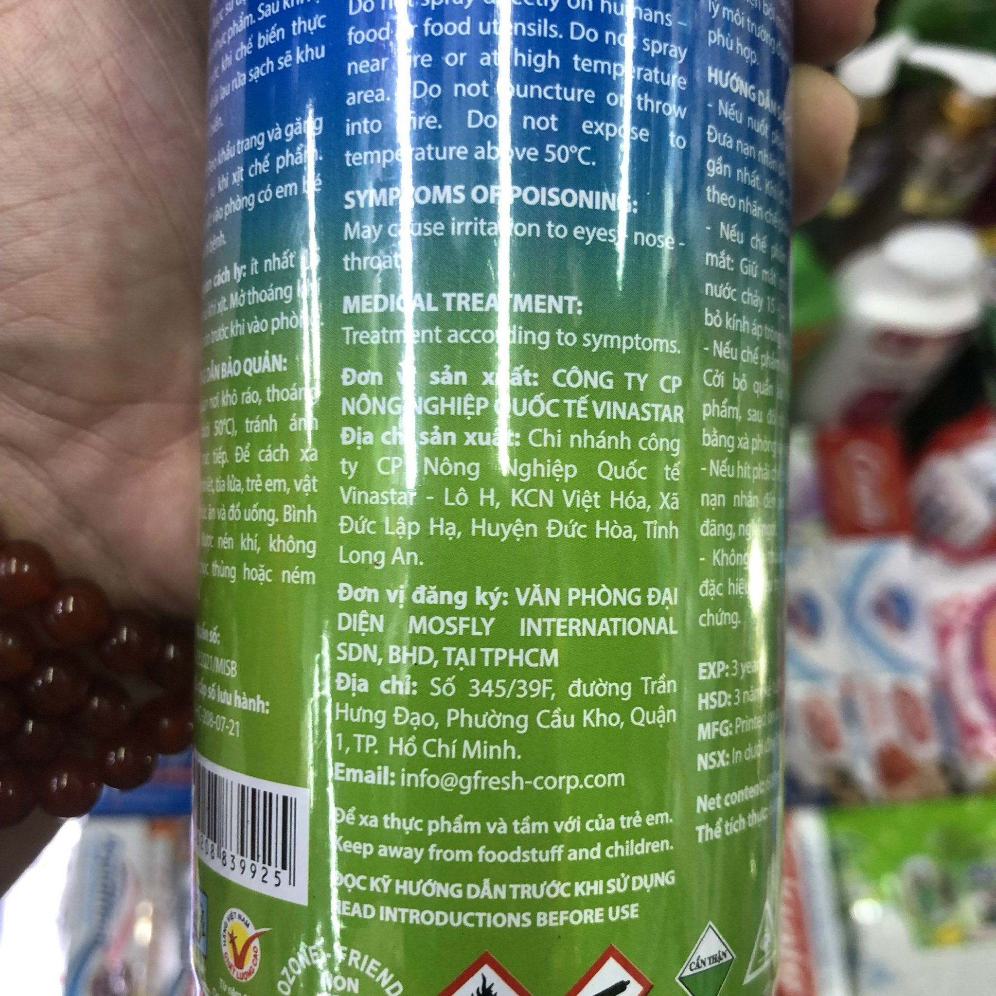 Bình xịt muỗi Mostfly hương chanh 600ml