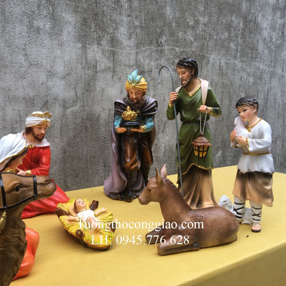 Bộ tượng Chúa Giáng Sinh ( tượng Hang đá Noel) 30cm 10 tượng