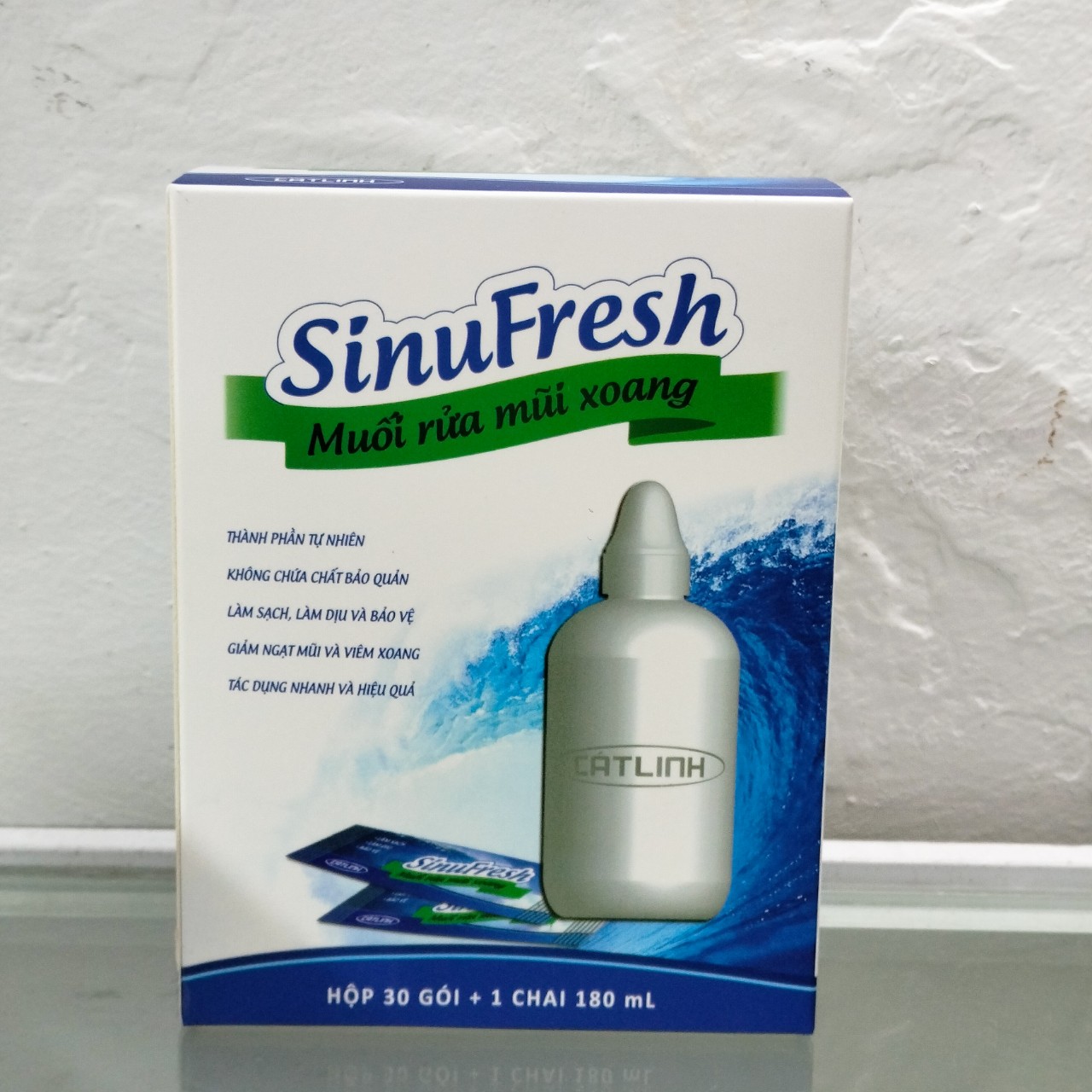 Bình rửa mũi xoang SinuFresh kèm muối pha