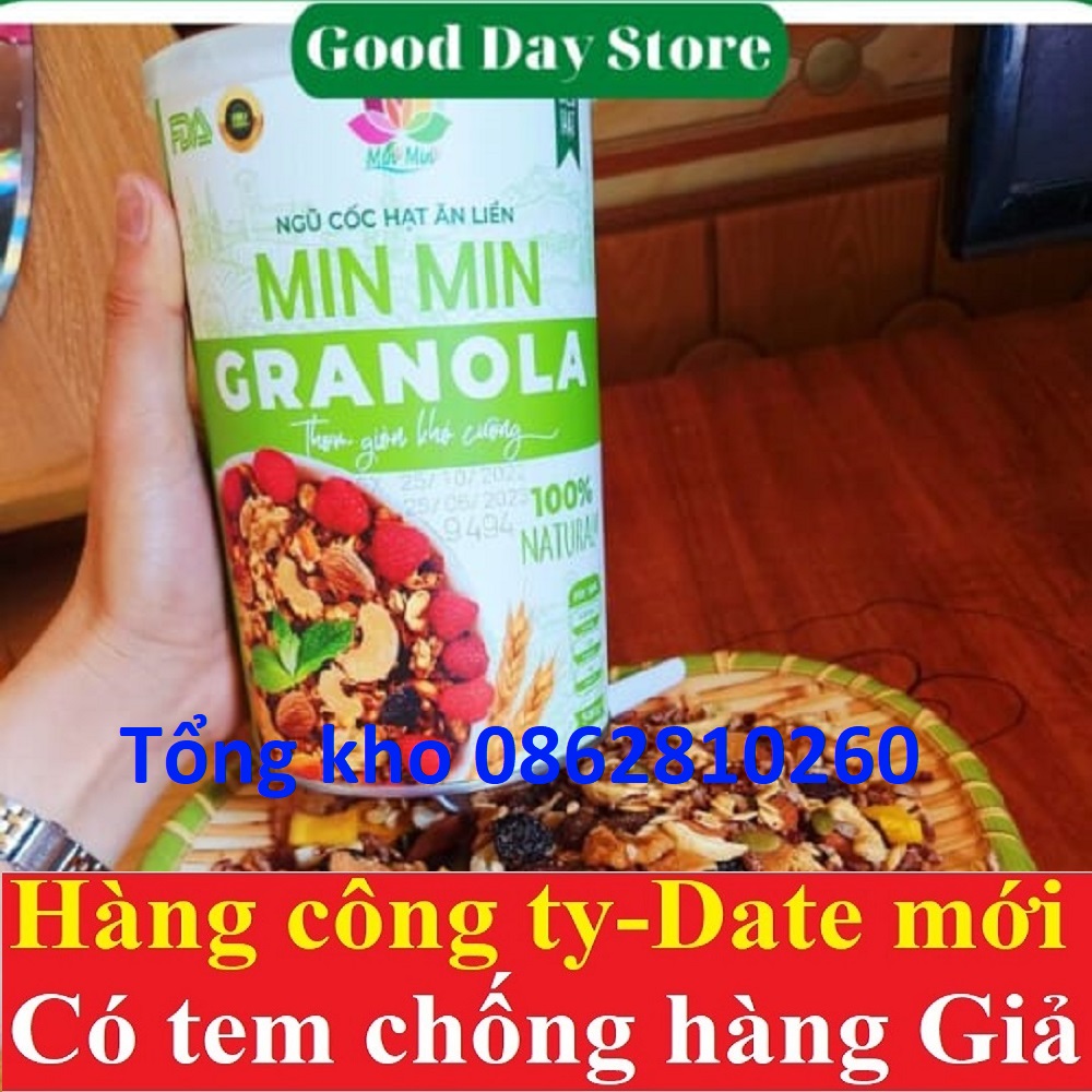 ngũ cốc hạt ăn liền min min minmin granola [hộp 500gram]