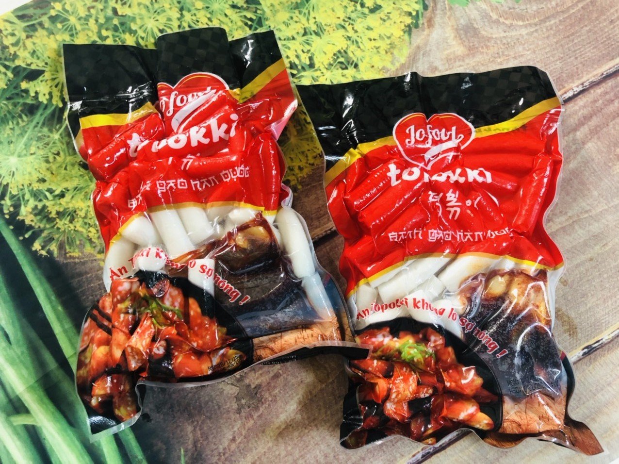 Combo nấu bánh gạo phô mai 5món (bánh gạo phô mai jofood, sốt, phô mai mozarrela)