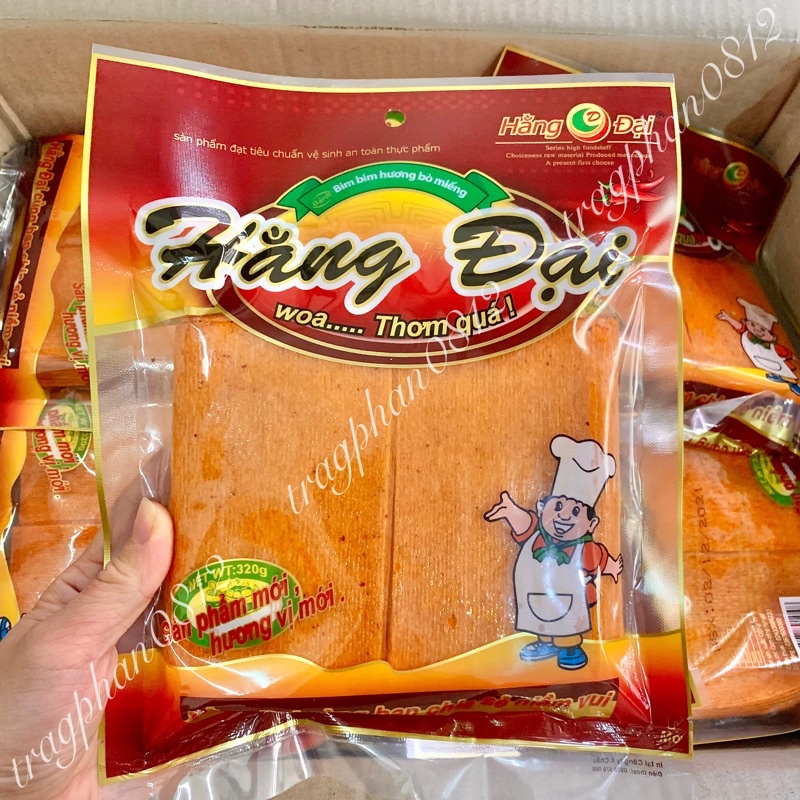 Bò miếng hằng đại, snack thơm cay hằng đại gói 320g