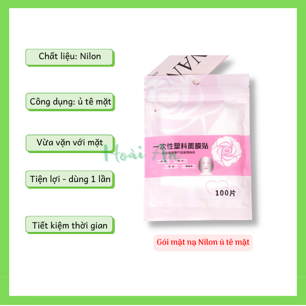 Mặt nạ Nilon ủ tê gói 100 miếng | Mặt nạ ủ tê