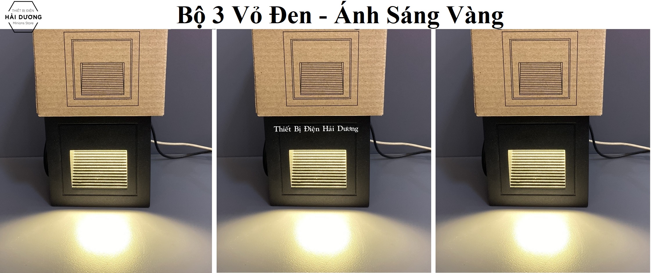 Combo Bộ 3 Đèn Led Âm Tường Chân Cầu Thang , Thân Chân Tường , Chống Nước DA01 - Bảo Hành 12 tháng