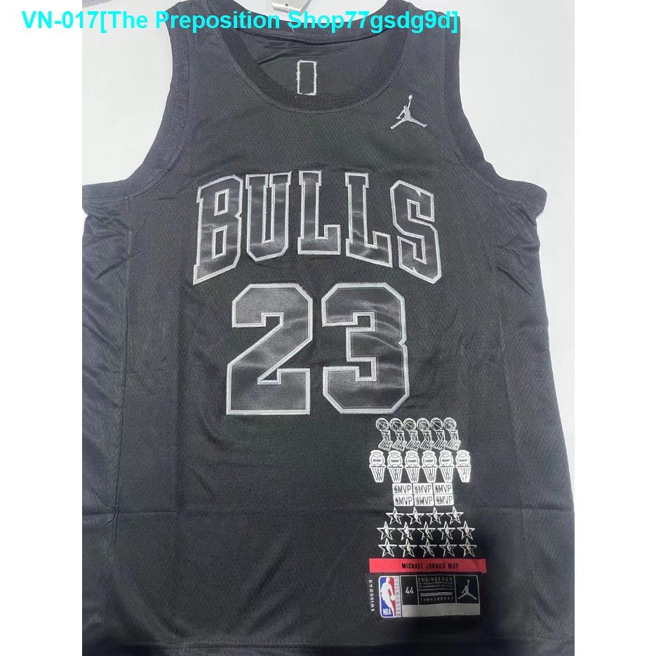☒✧ new NBA men Chicago Bulls 23 michael embroidery Career honor basketball jerseys jersey all black