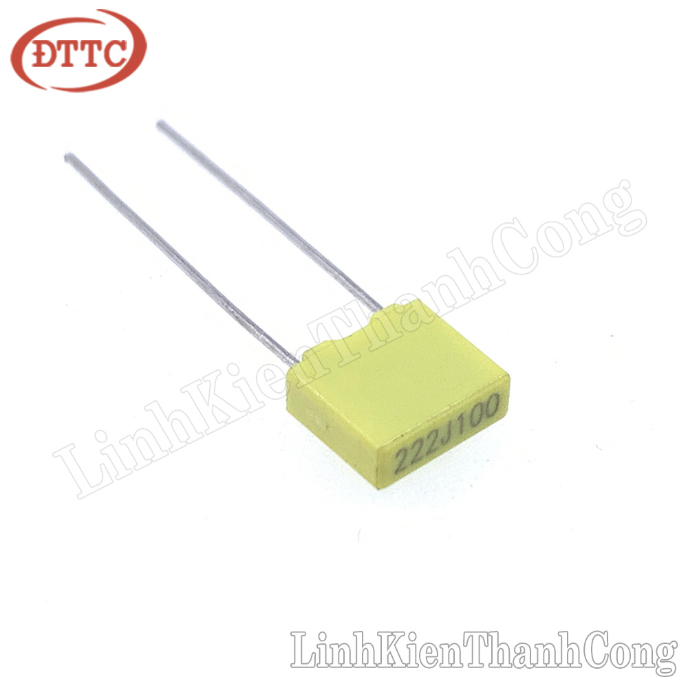 Bộ 2 Chiếc Tụ 2.2nF 222J 100V Màu Vàng 5mm