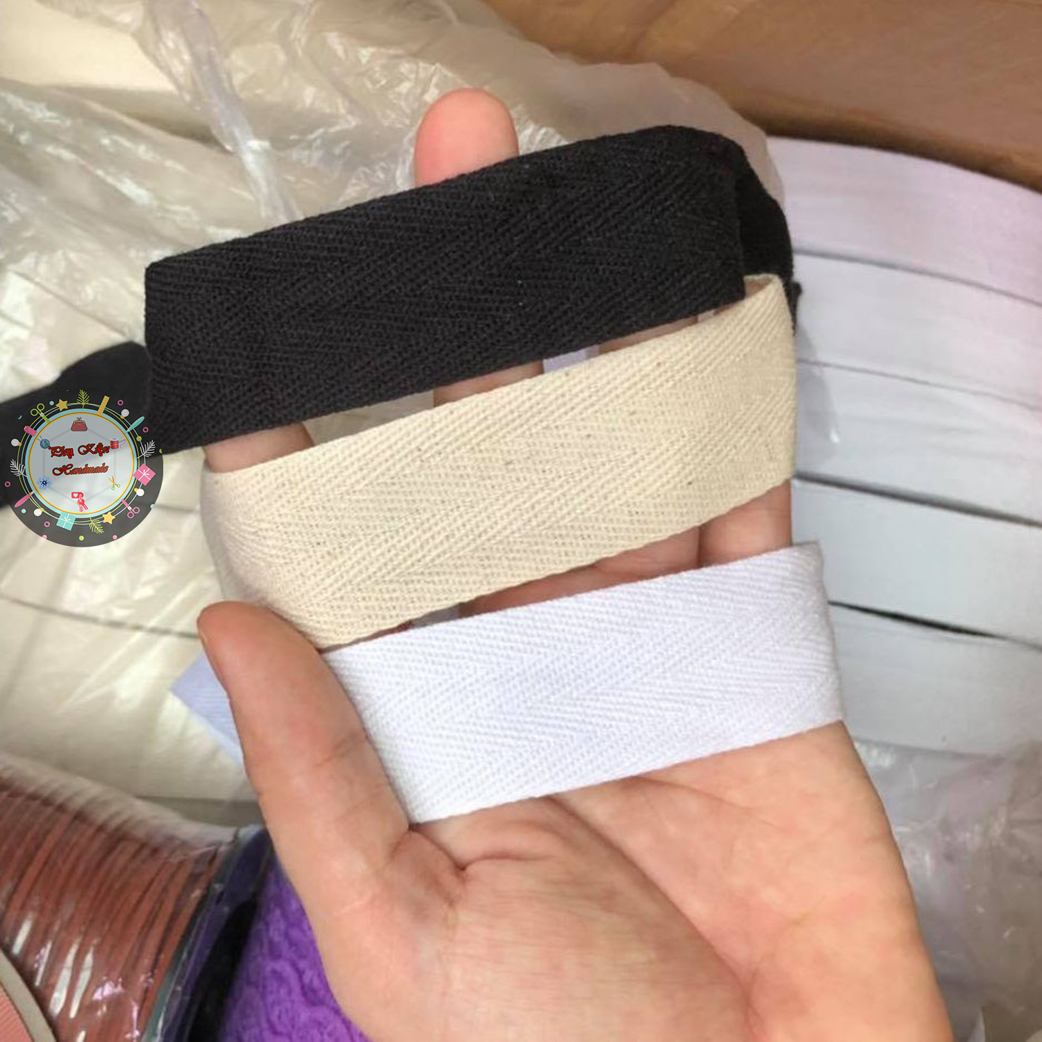 Đai cotton lót nón 3cm