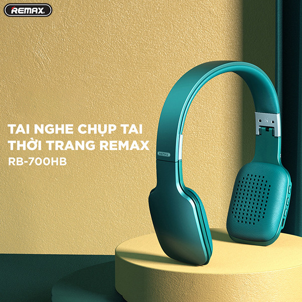 [HCM][ MẪU MỚI ]Tai Nghe Bluetooth Chụp Tai Remax RB-700HBThiết Kế Thời Trang Sang TrọngKết Nối Bluetooth 5.0 Hiện ĐạiÂm Thanh Sống Động Khả Năng Gấp Gọn Vô Cùng Tiện Lợi Dung Lượng Pin Lên Đến 300mah