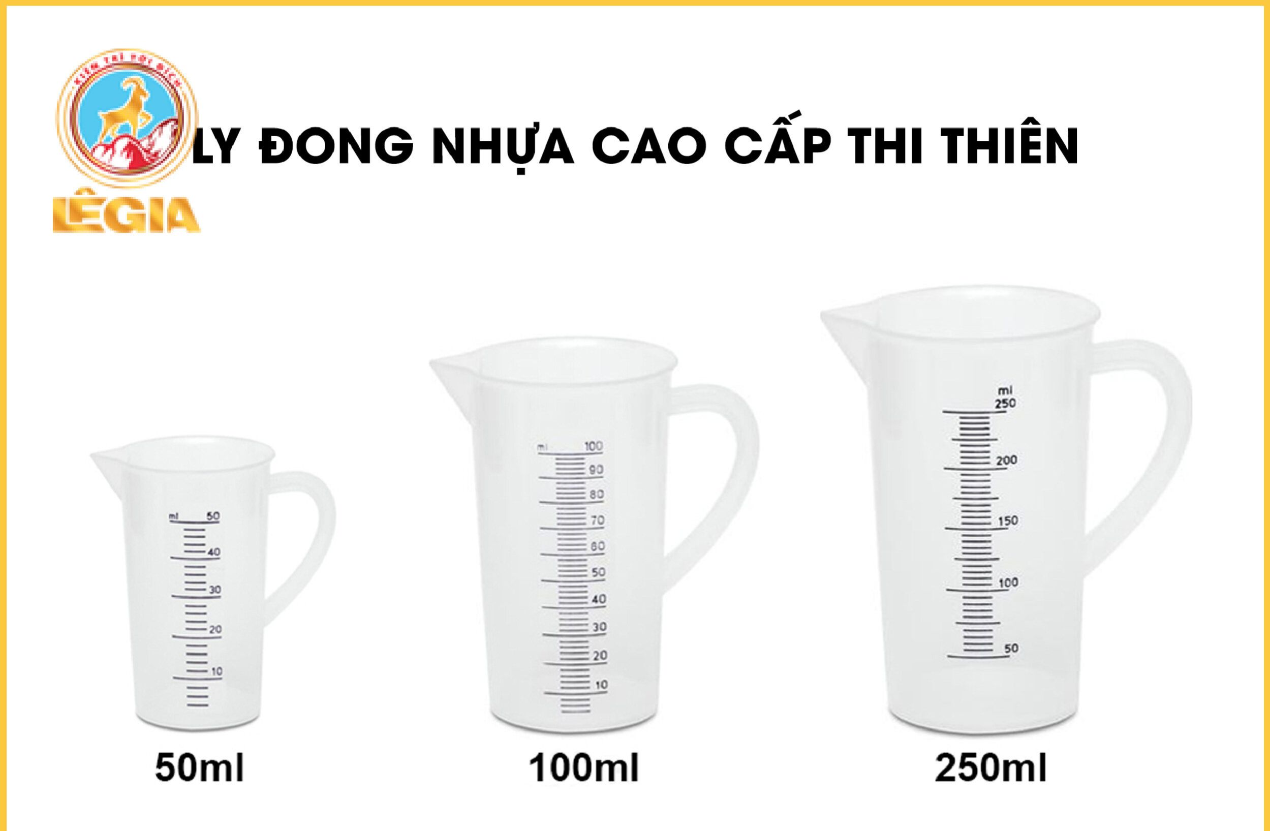 Ly Đong Nhựa Cao Cấp Thi Thiên ( 50ml,100ml,250ml )