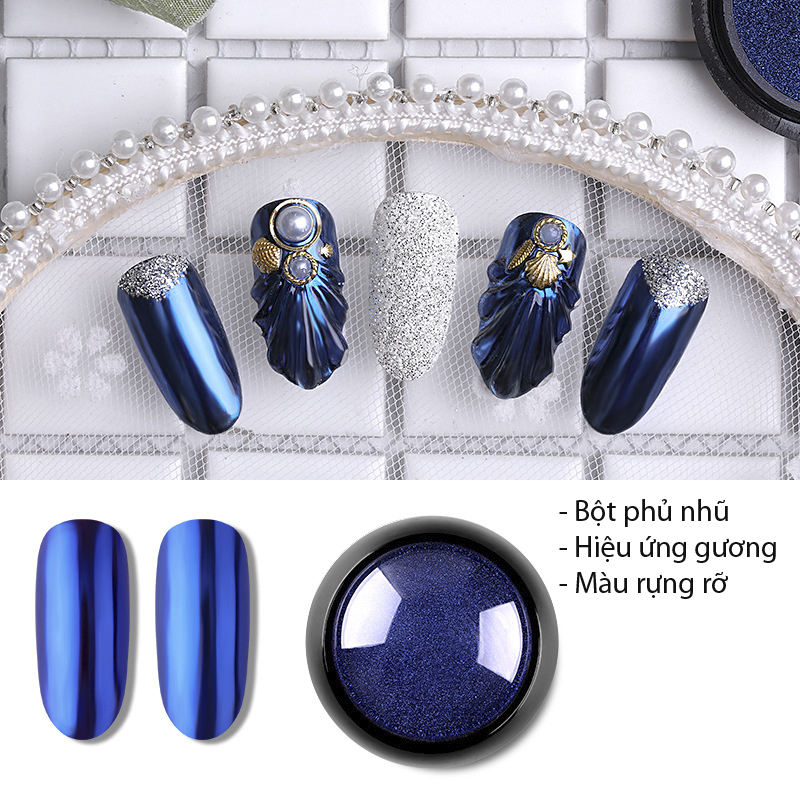 Bột Màu Phủ Móng Tráng Gương Titanium