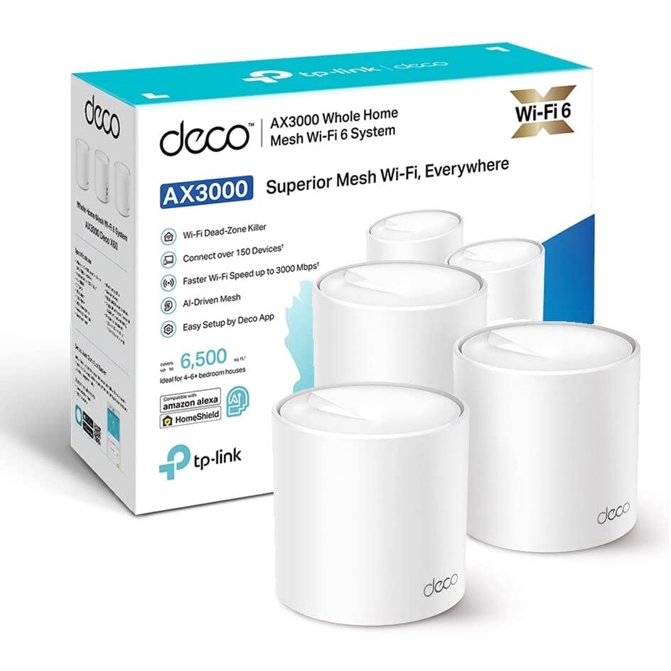 Bộ phát wifi 6 TP-Link Deco X50 3-Pack mesh MU-MIMO AX3000Mbps (Chính Hãng TP-Link Việt Nam)