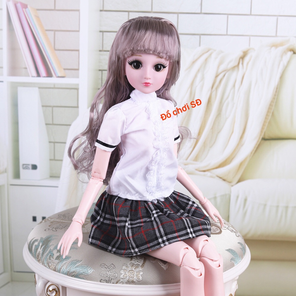 Đầm học sinh ( búp bê 60 cm ) - 1 cái ngẫu nhiên )