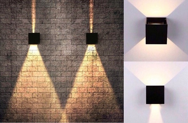 Đèn Led Hắt Tường 2 Đầu, Hắt 2 Đầu Hiện Đại