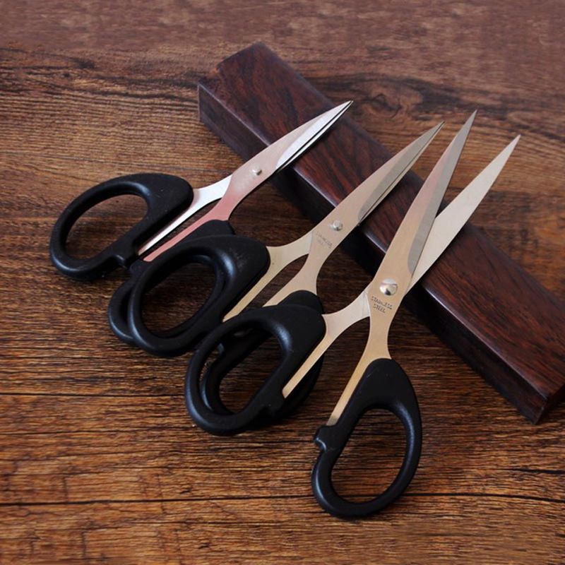 Kéo cắt giấy văn phòng màu đen 12-14-16cm