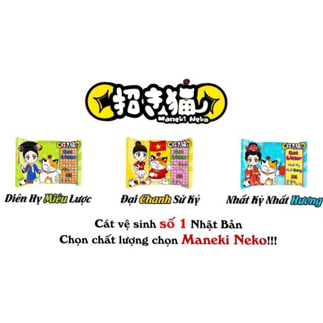 Cát vệ sinh cho mèo MANEKI NEKO túi 12L