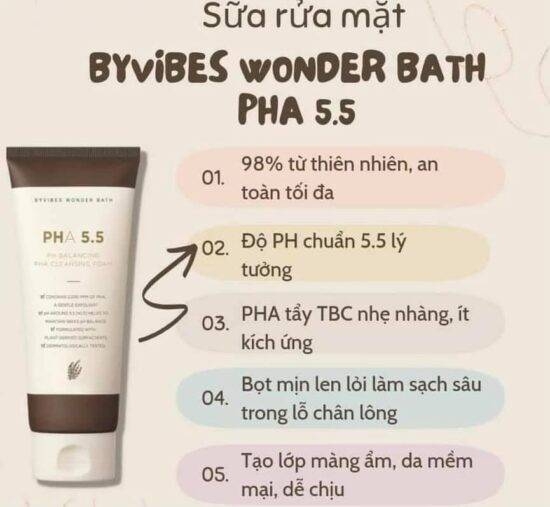 (Original) byvibes Wonder Bath face cleanser 5.5 Ph balance Cleansing Foam