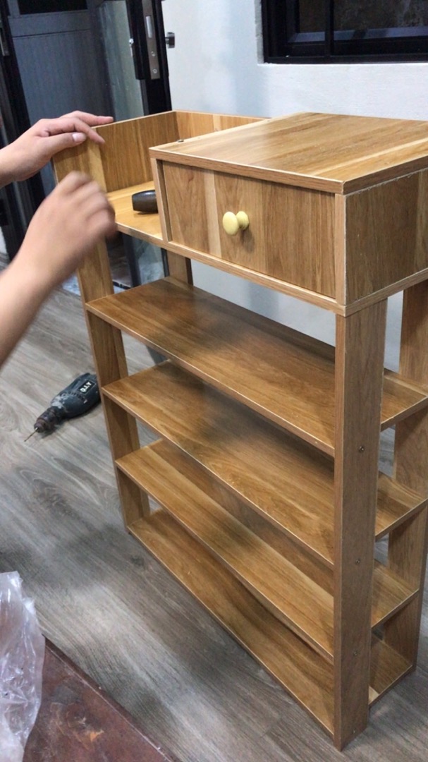 KỆ ĐỂ GIÀY GỖ 5 TẦNG 80x60x25cm