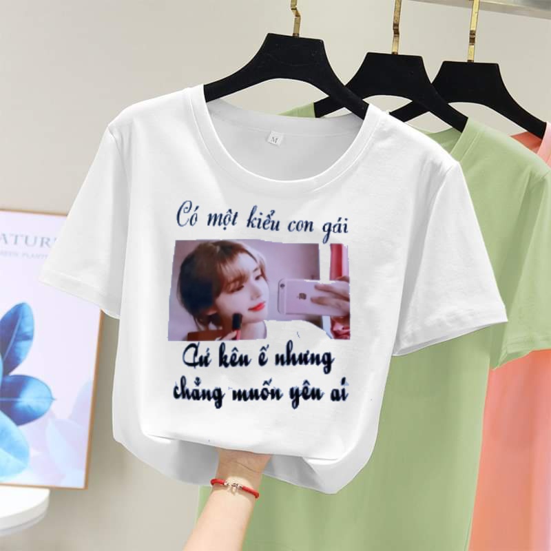 [HCM]Áo Thun Tay Lỡ Form Rộng in Hình có 1 kiểu con gái