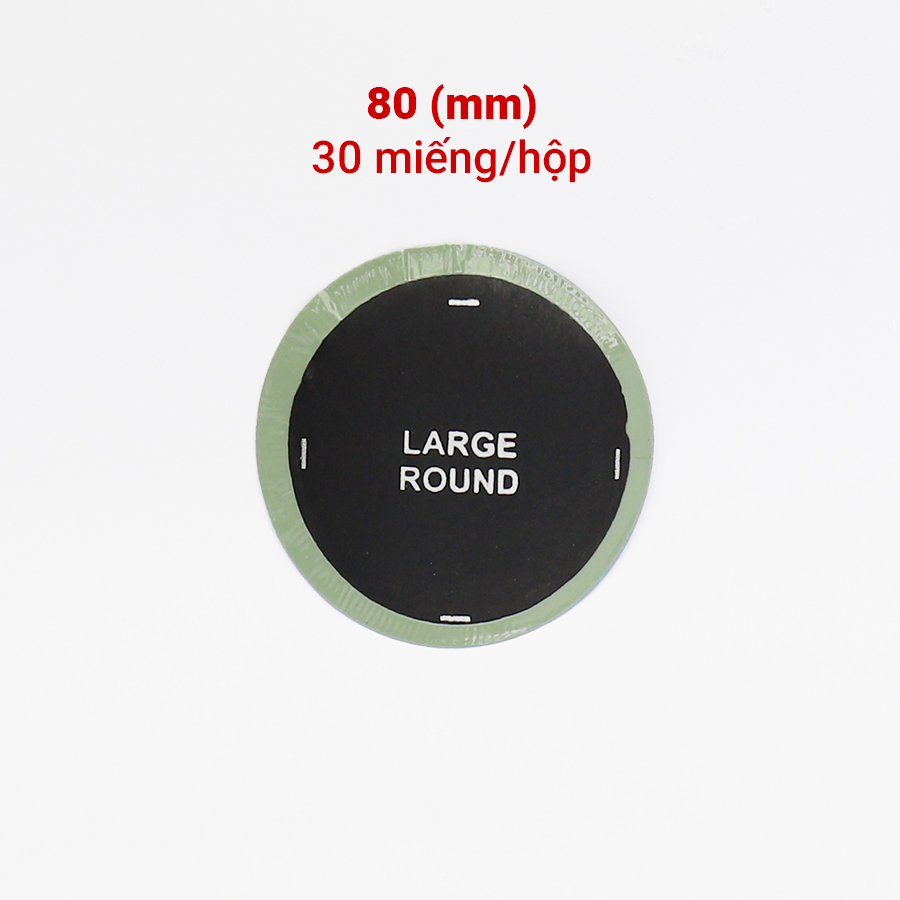 Hộp 30 miếng vá săm (80mm) - Ecoline Large Round tiêu chuẩn Mỹ