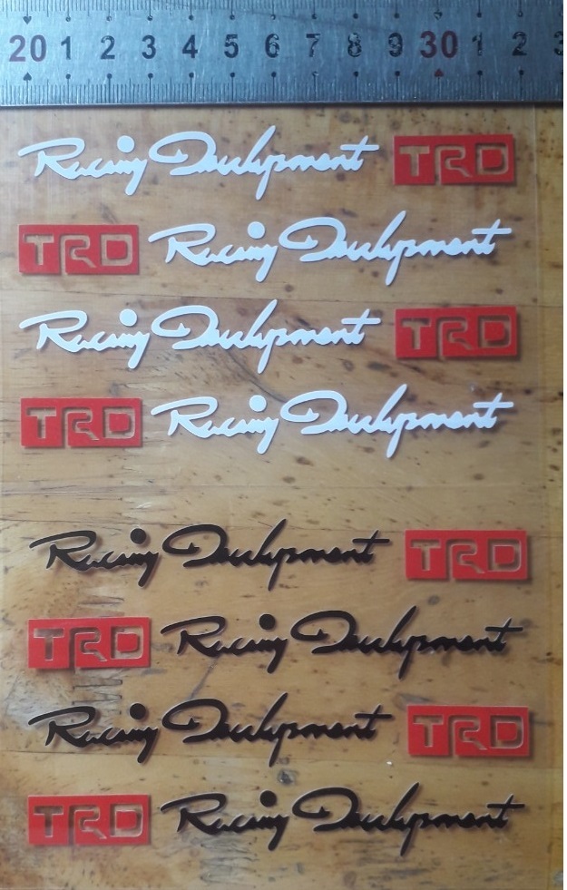 Bộ 4 tem Decal "Racing develement TRD"