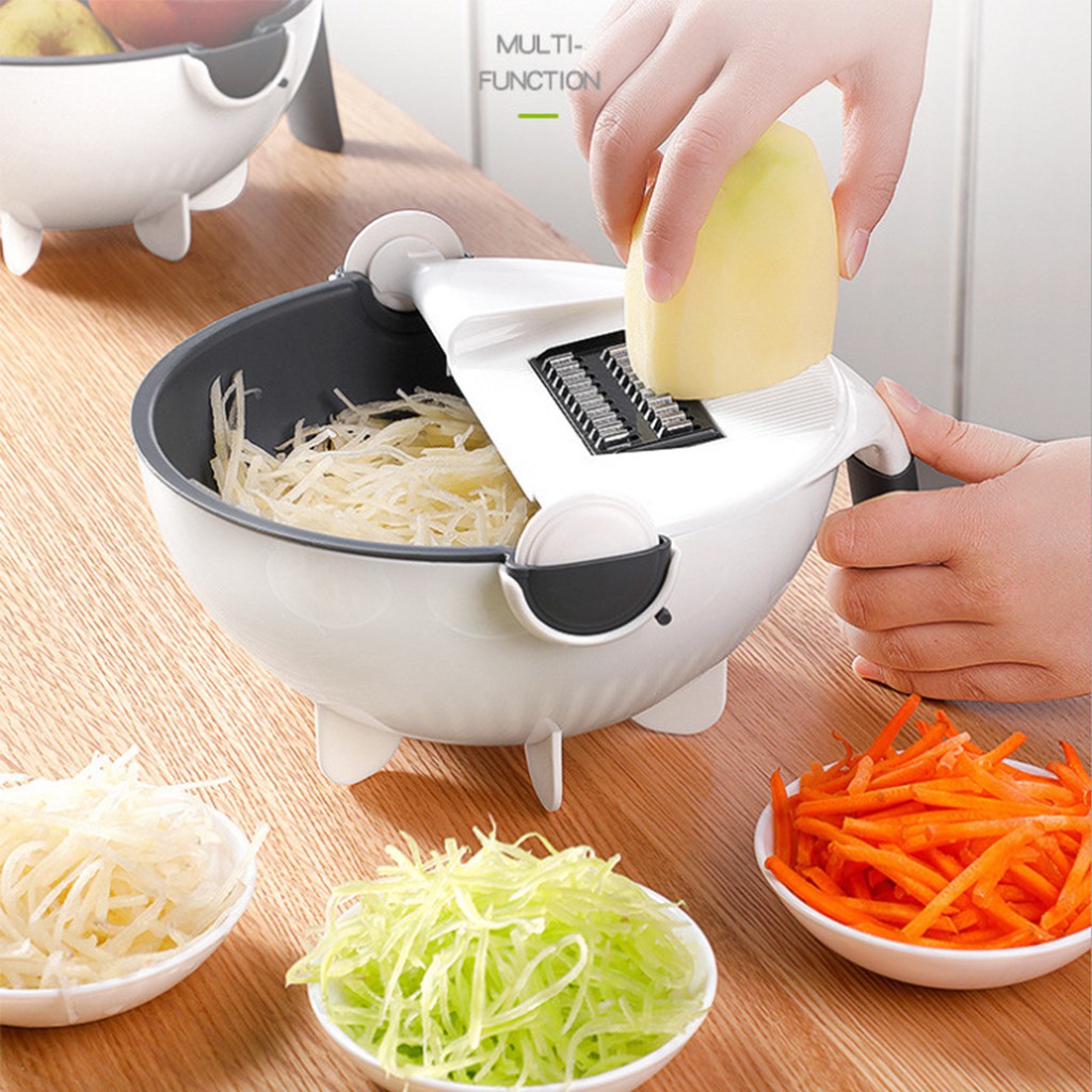 Rỗ bào rau củ kèm lưỡi dao đa năng tiện dụng trong nhà bếp