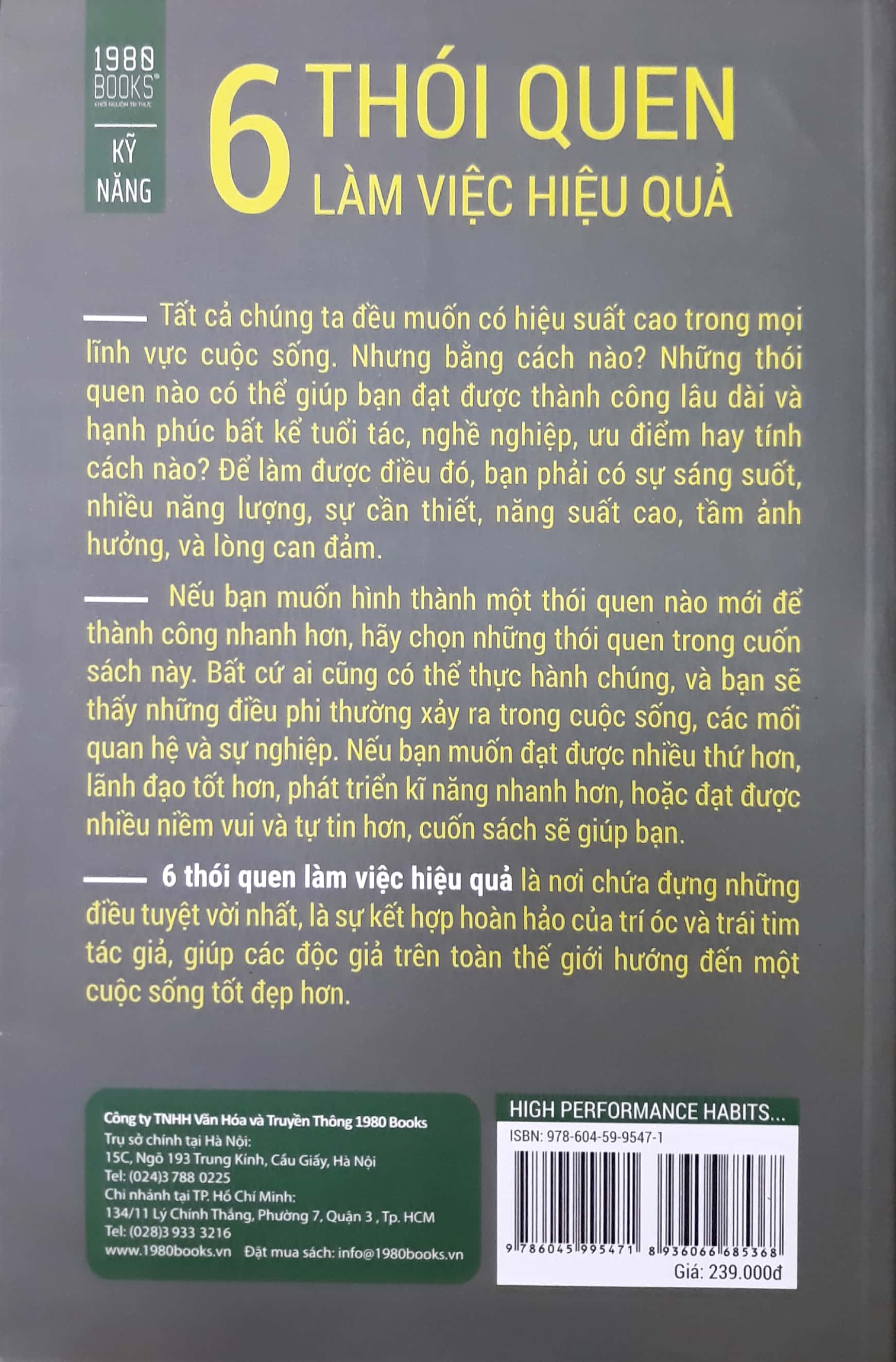 6 Thói Quen Làm Việc Hiệu Quả - High Performance Habits