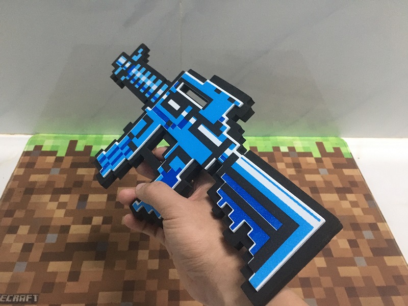 [HCM]Đồ chơi minecraft Sung máy kim cương