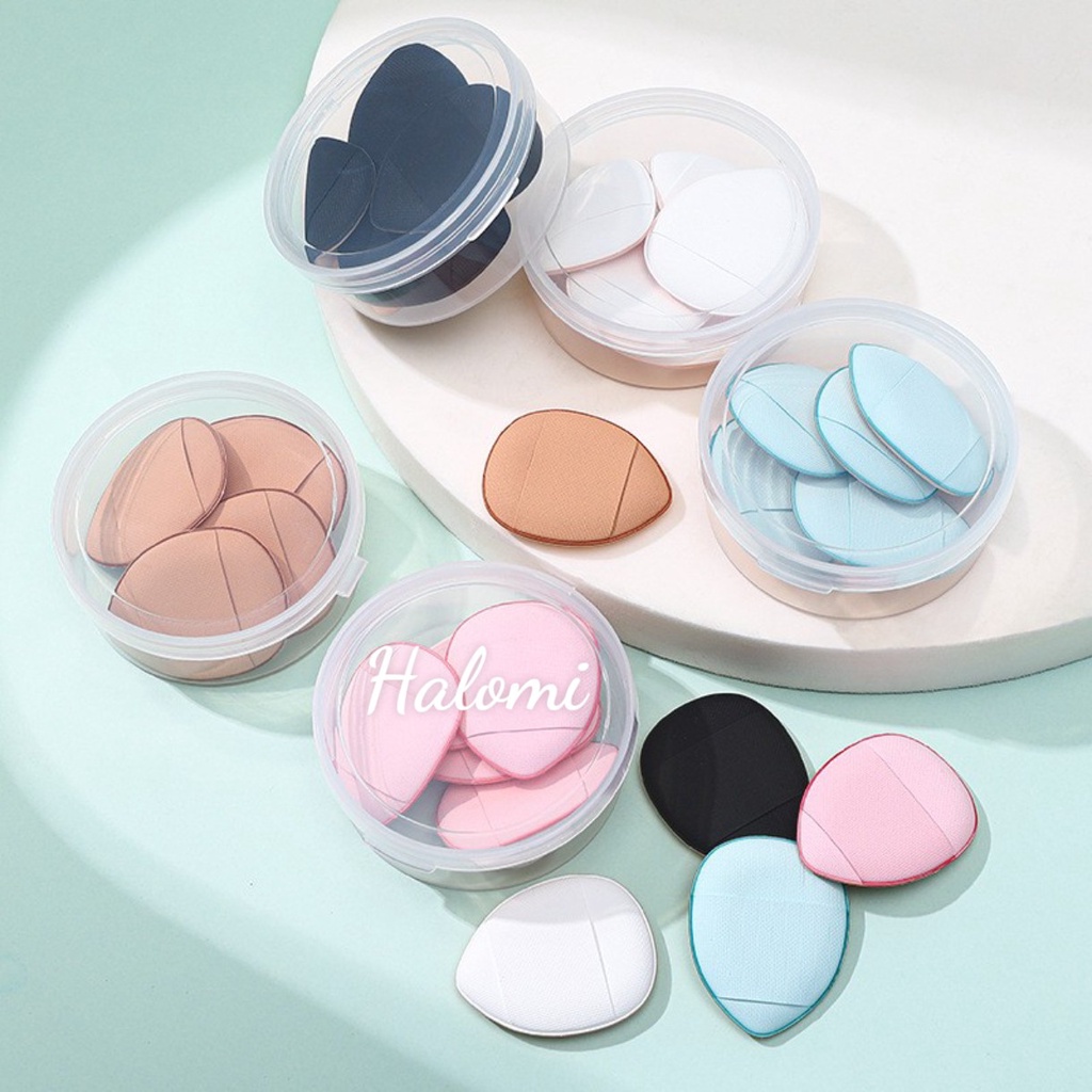 Bông phấn mini xỏ ngón đánh mắt má HALOMI 2g tiện lợi phong cách Hàn Quốc