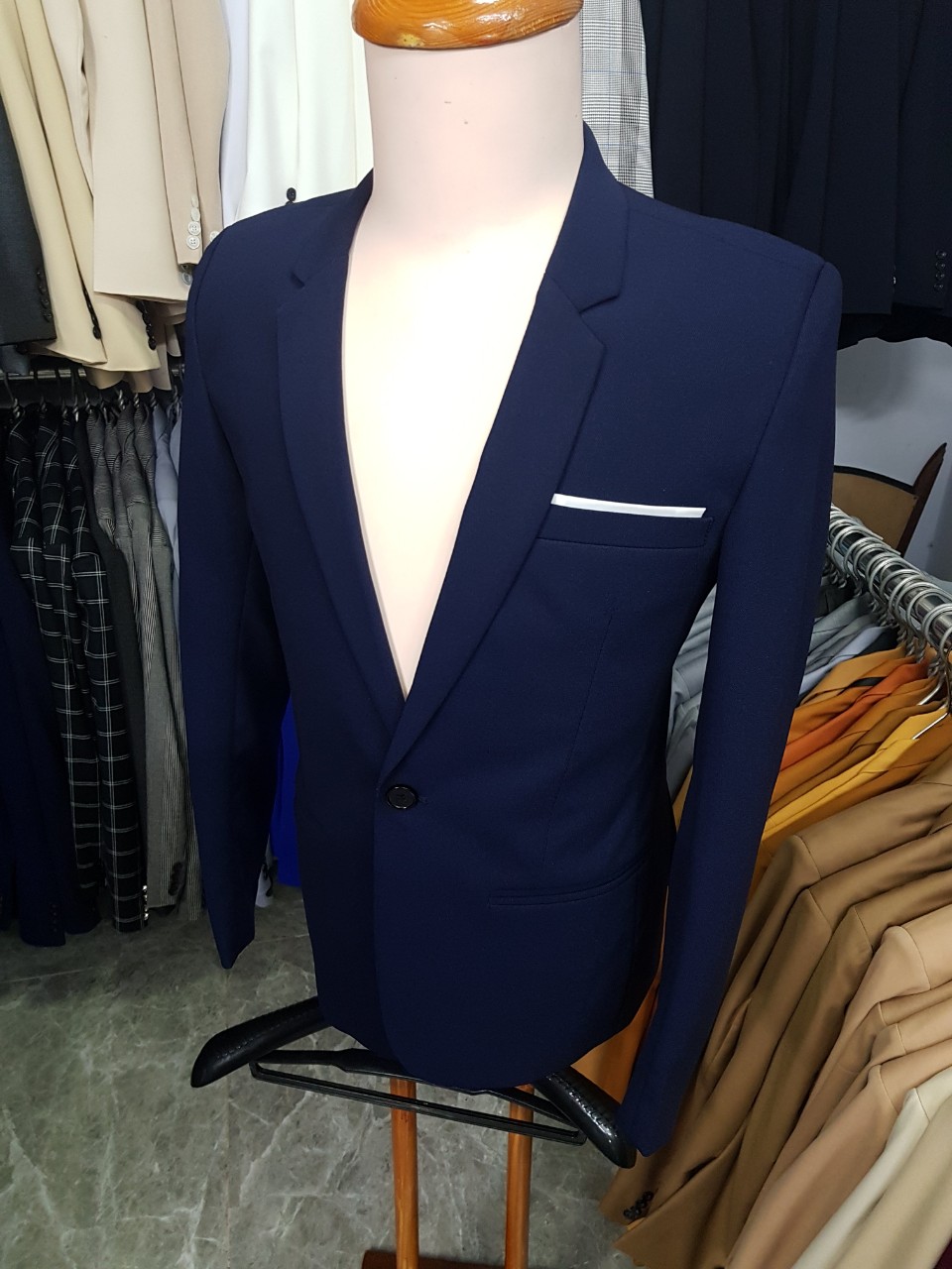 Áo Vest Nam Thời Trang(Xanh Đen)