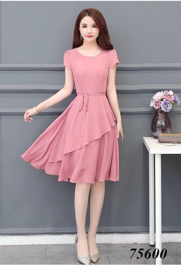 [HCM]ĐẦM XÒE VOAN THẮT NƠ EO DỄ THƯƠNG
