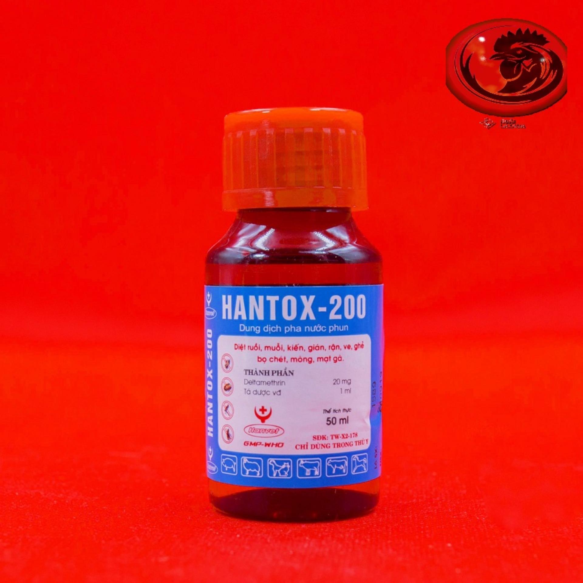 COMBO 2 LỌ Thuốc xit mạc, ve HANTOX 200 cho gà đá