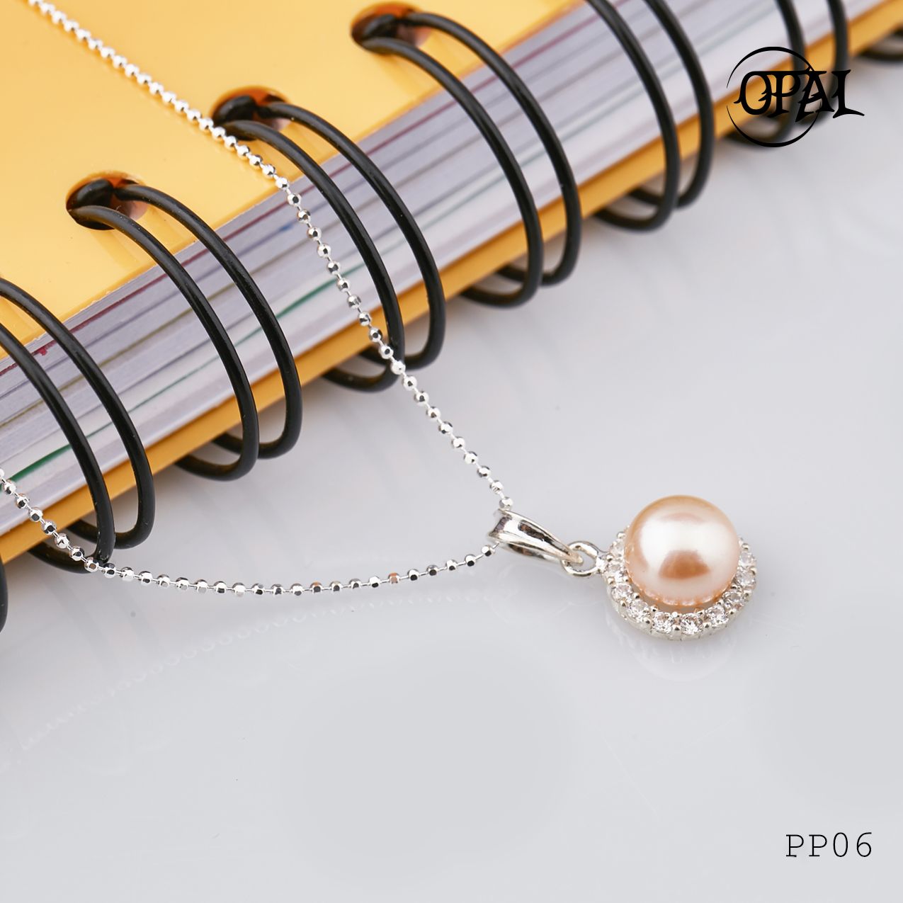 Pp06- dây chuyền bạc kèm mặt ngọc trai opal