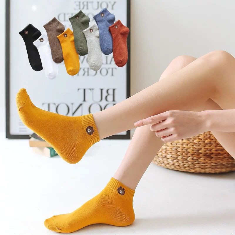 Set 10 đôitất - vớ nữ hình gấu brown