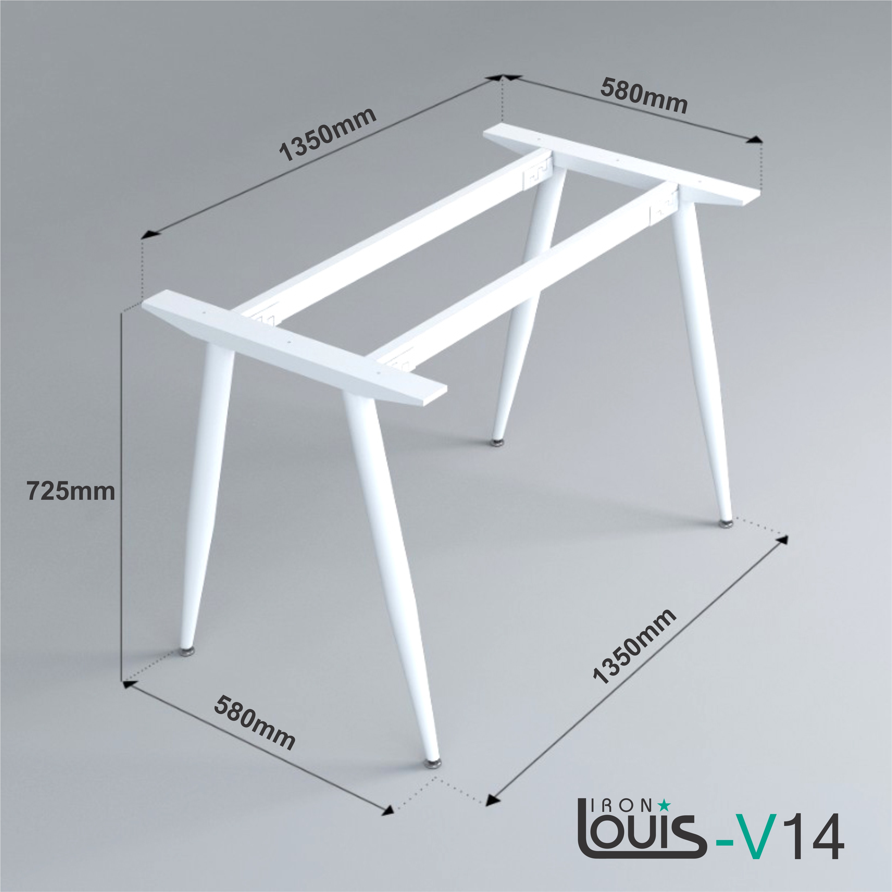 Bộ chân bàn sắt Louis V-14