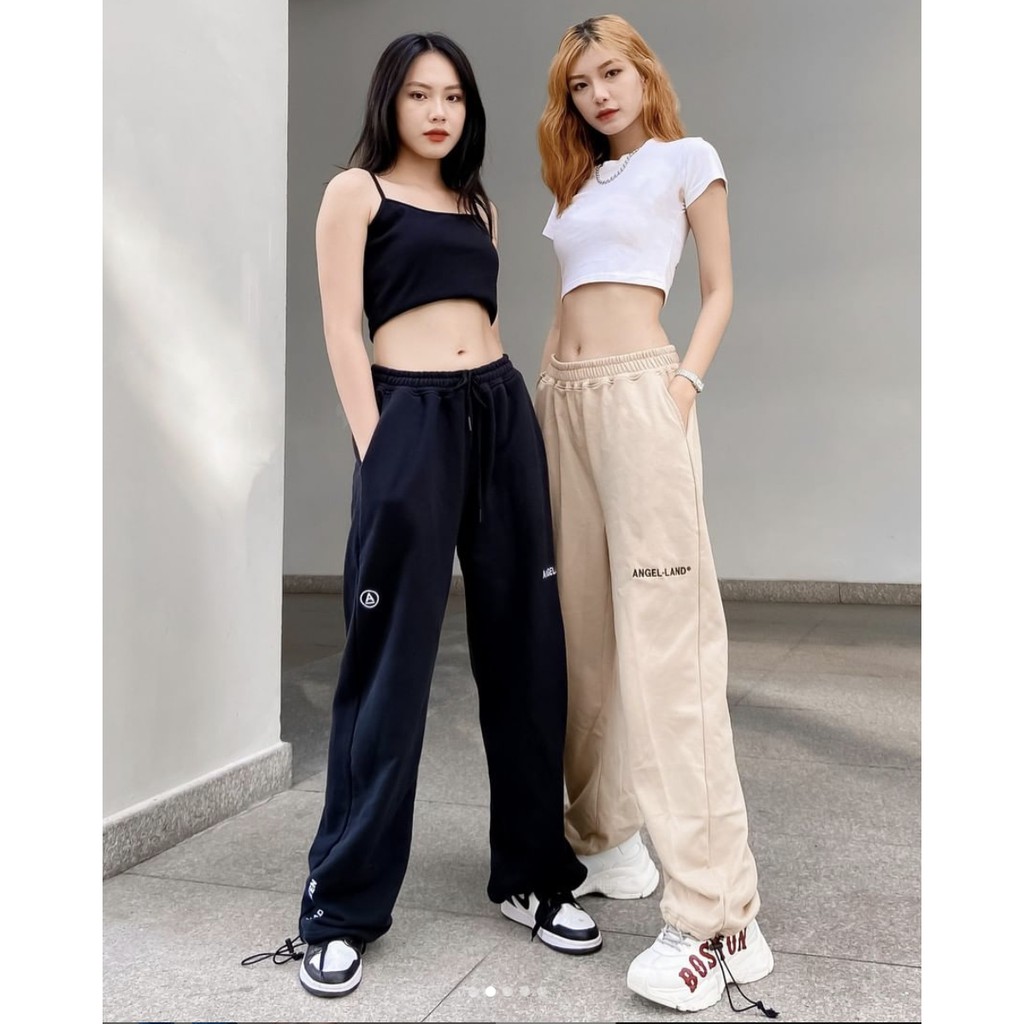 Quần Angel-Land Half Jogger- Black