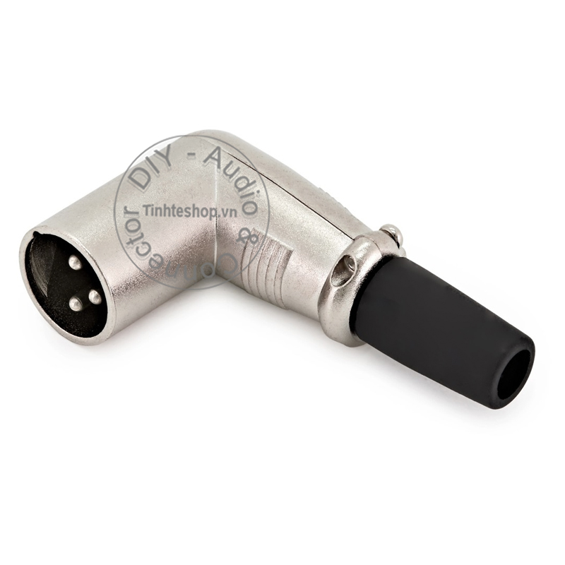 Đầu hàn canon đực vuông góc 1 chiếc OD6mm - Đầu hàn XLR 3 pin đực