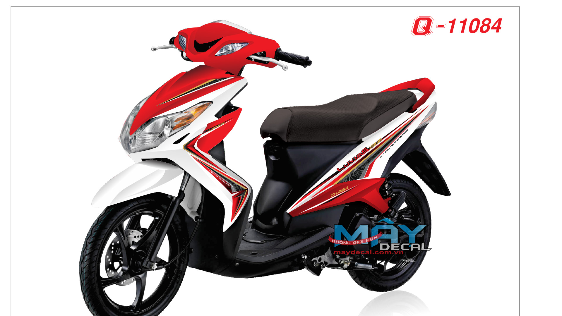 tem rời luvias 125 đỏ đen trắng TT