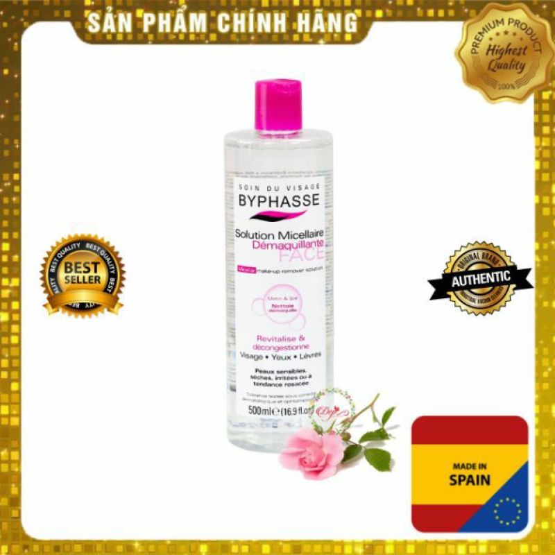 Nước tẩy trang Byphasse 500ml - mua sỉ giảm giá, sản phẩm tốt, chất lượng cao, cam kết như hình, an toàn cho người sử dụng