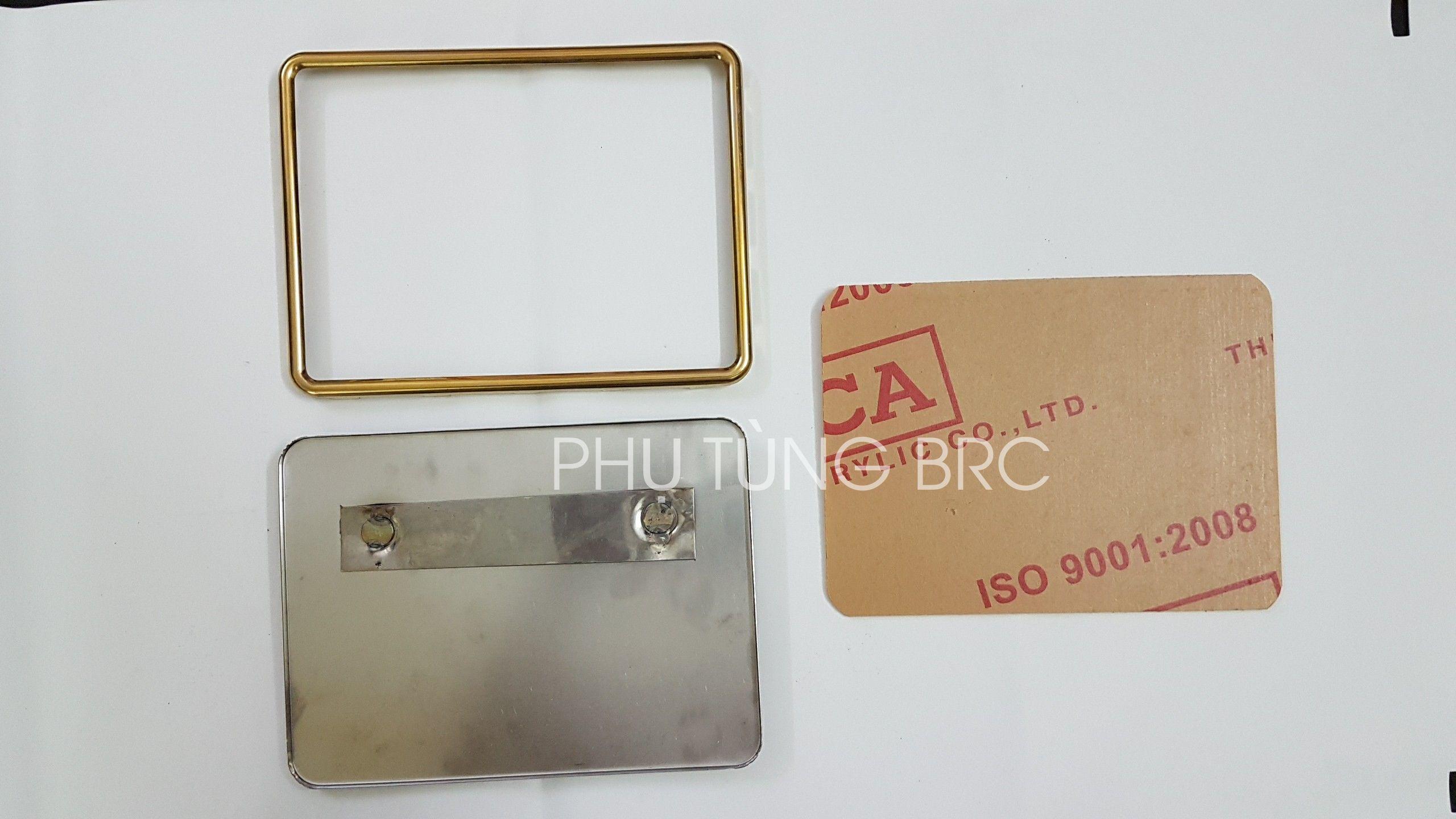 Bộ khung biển số titan màu vàng cao cấp