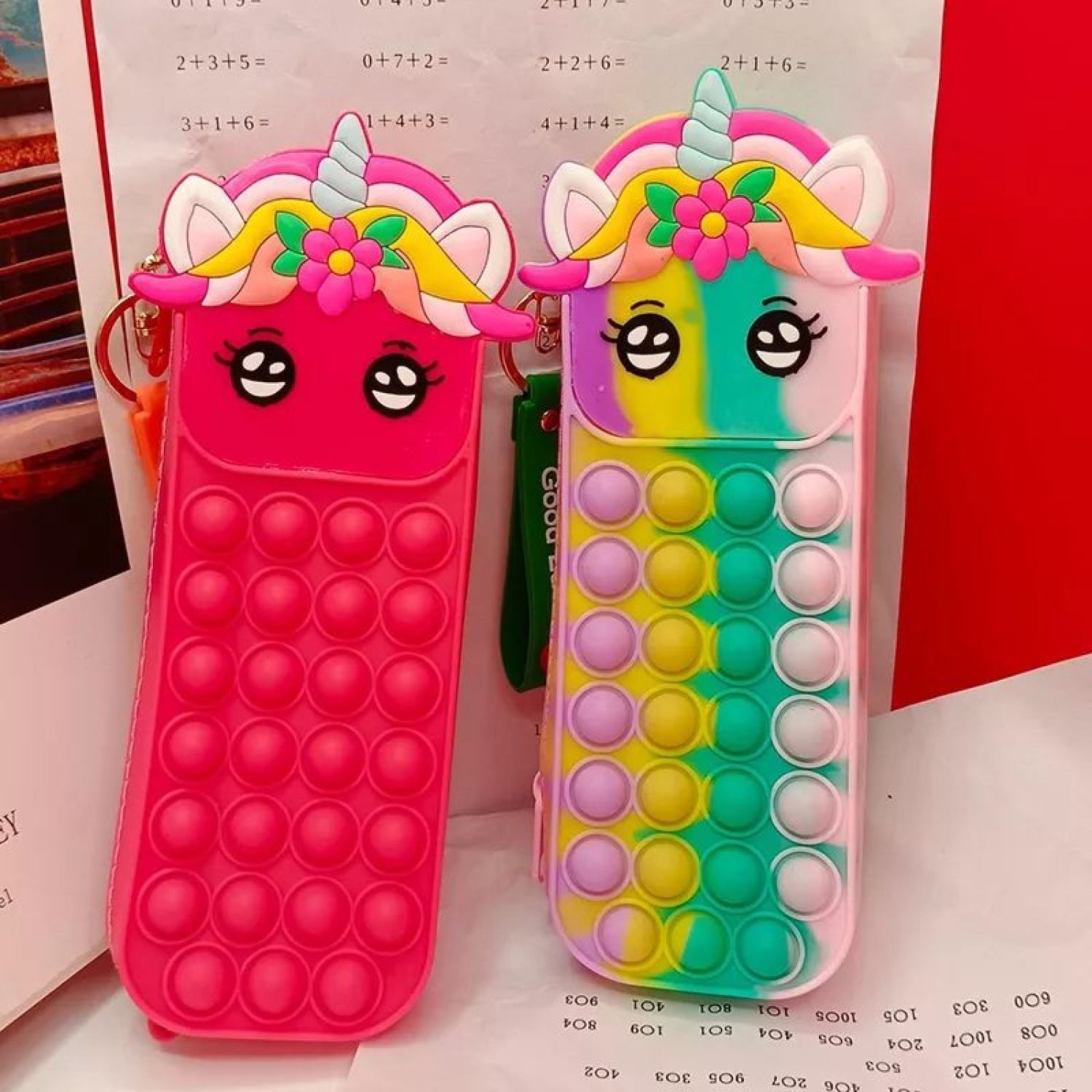 Hộp bút pop it Unicorn silicone