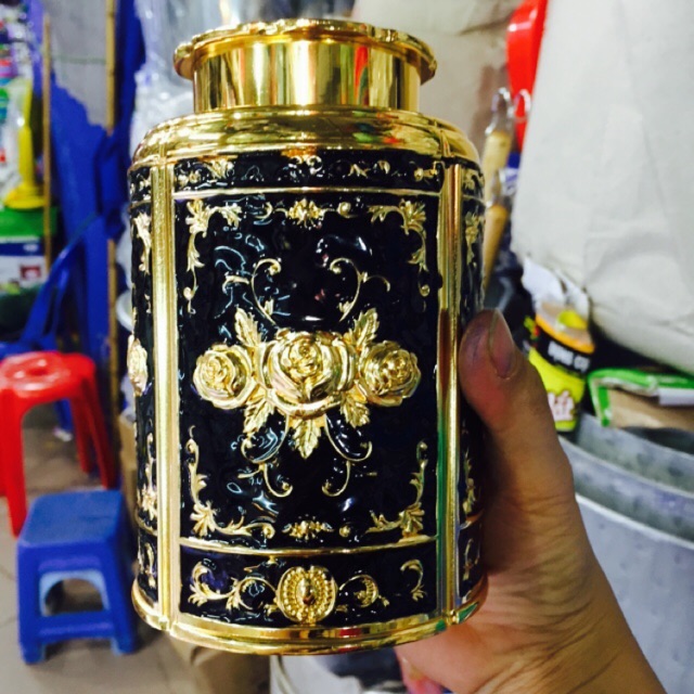 HỘP ĐỰNG CHÈ ĐỒNG VÀNG SANG TRỌNG
