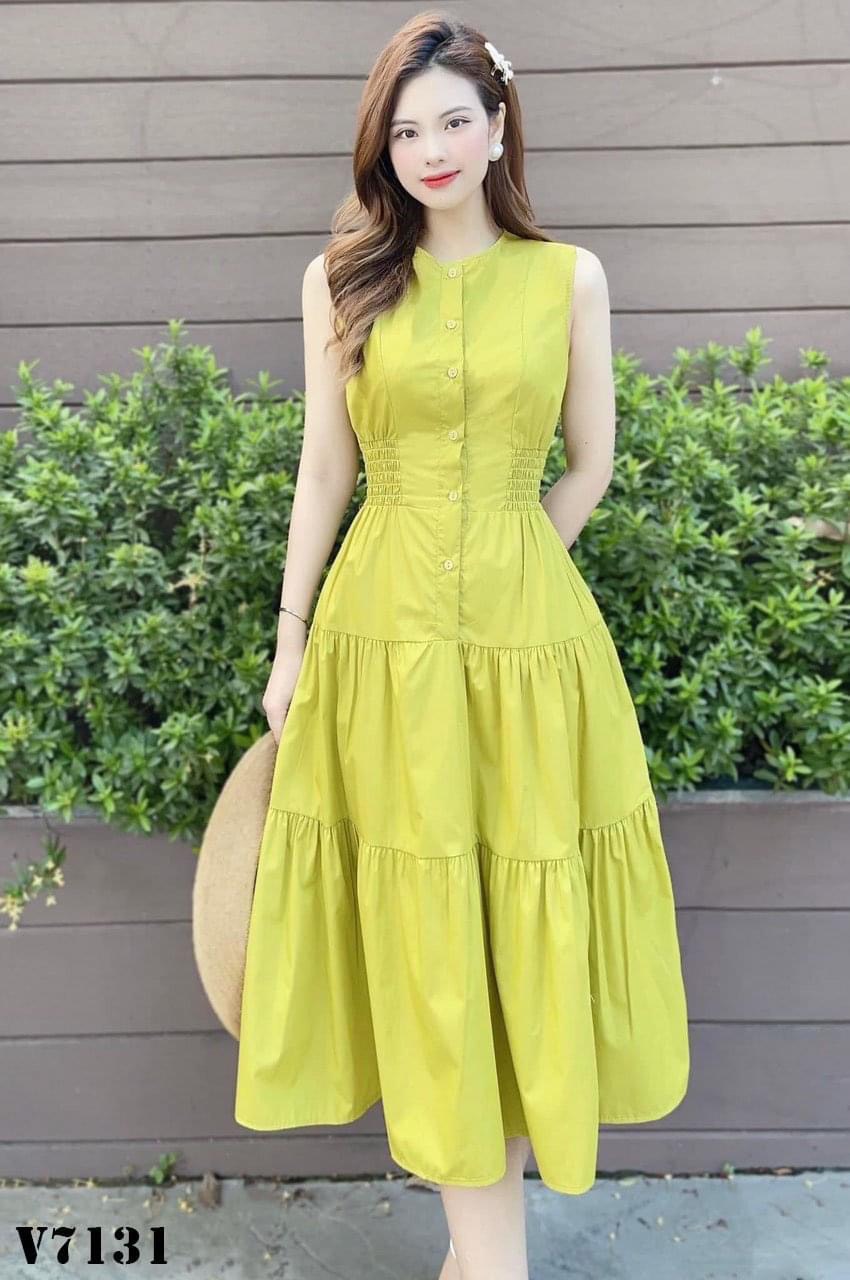 Đầm váy nữ chất kate lụa dự tiêc đi biển tiểu thư dáng xoè nhiều tầng, đầm ngắn tay ôm eo xòe màu hot, đầm xòe tôn dáng đi biển, đầm ngắn tay,váy nữ đi chơi đi tiệc