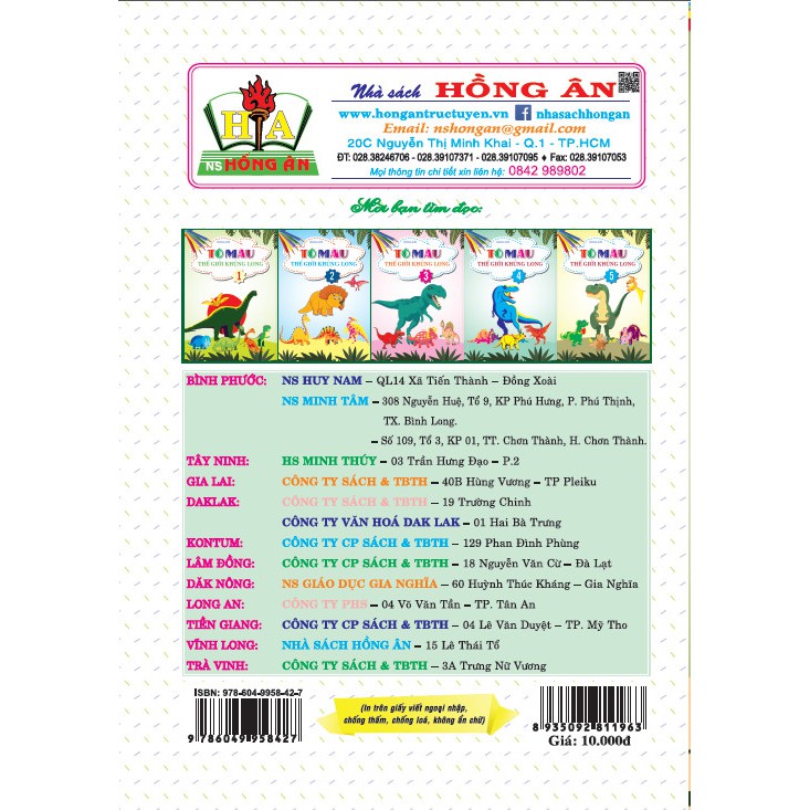 SÁCH - Tô màu thế giới khủng long Tập 6