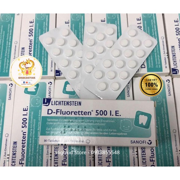 [HCM]Viên Vitamin D-Fluoretten 500 I.E Đức