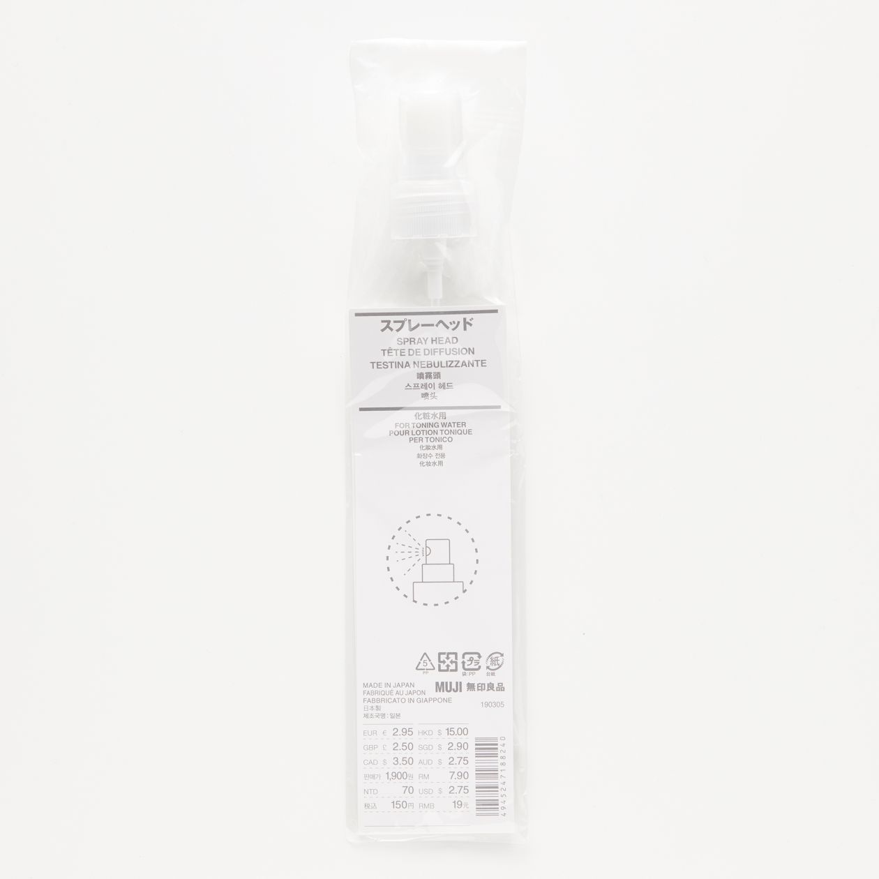 Đầu vòi xịt phun sương Muji Spray Head