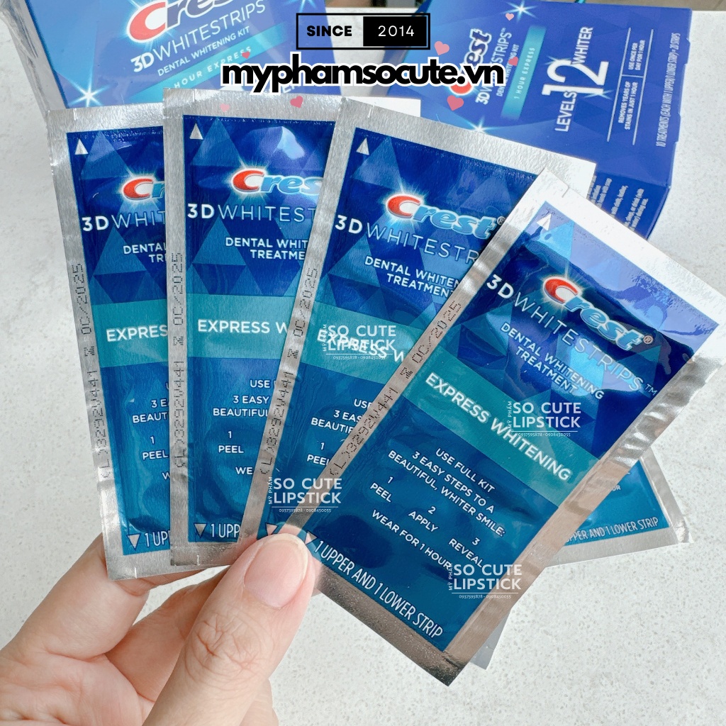 Miếng Dán Trắng Răng Crest 3D White Professional Effects Level 18 / Supreme Bright Level 28 Lẻ (1 miếng)