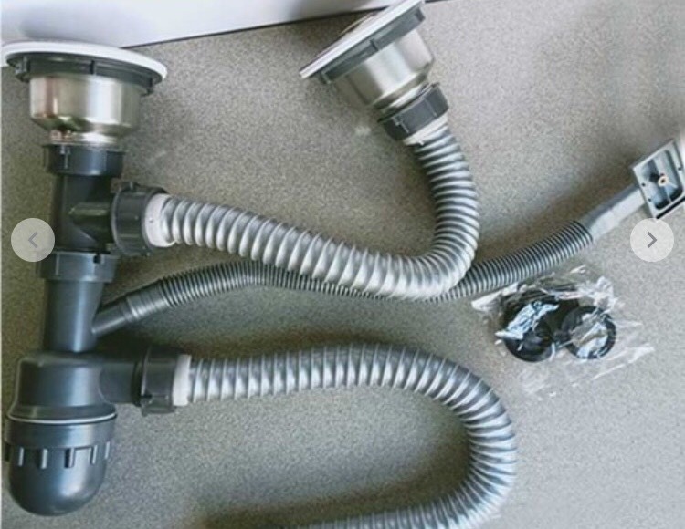 Bộ Xi Phông Chậu Rửa Chén 2 Hộc Phi 140mm – Thoát Nước Cực Nhanh, Ngăn Mùi Tuyệt Đối