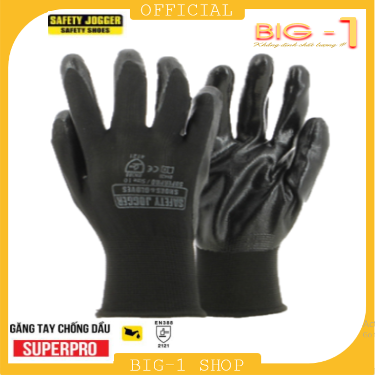 Găng tay chống dầu chống cắt câp độ 1 Jogger Supper pro