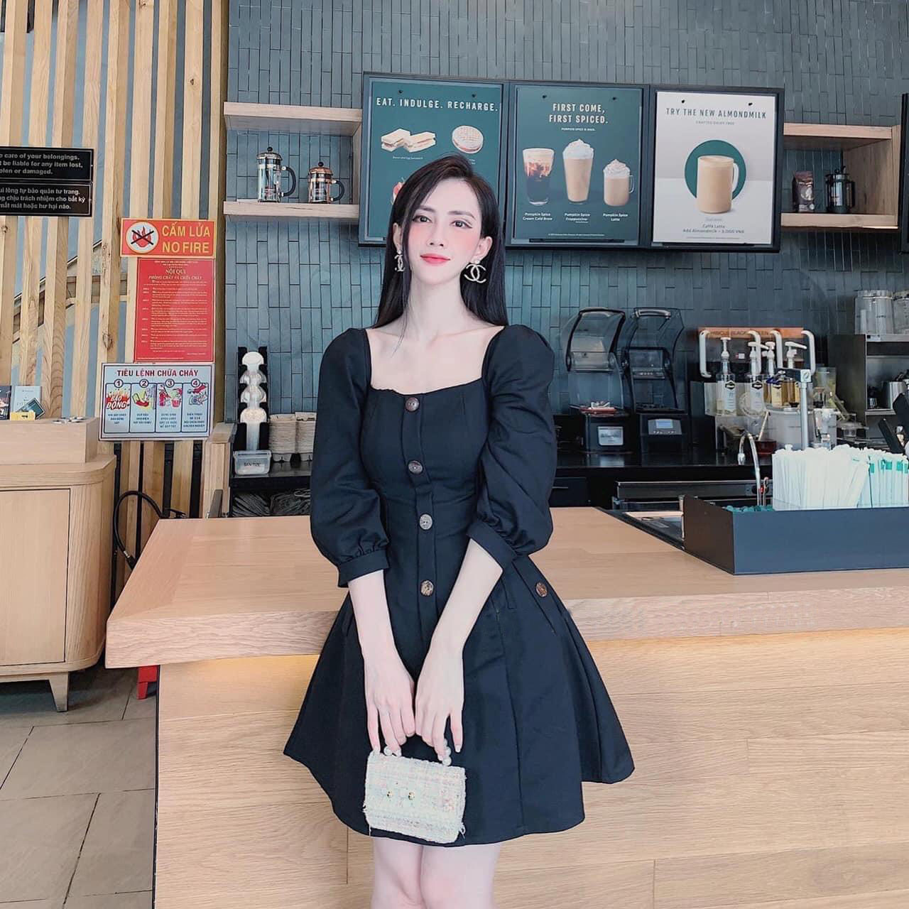 Váy nữ đầm dáng xòe tay lỡ