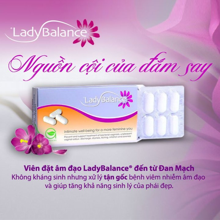 Viên đặt phụ khoa LADYBALANCE (Giúp chấm dứt các hiện tượng viem nhiễm, nấm ngứa vùng kín)